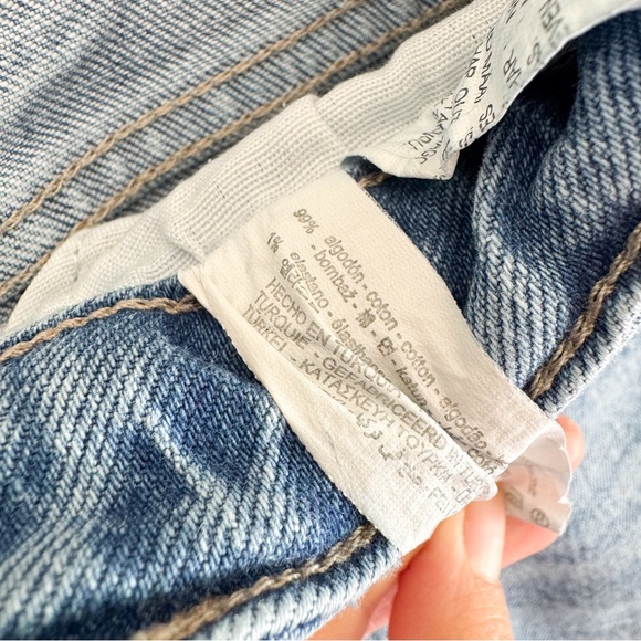 Zara High Waist Mom Fit Light Blue Straight Leg Denim Jeans Size 4 - Picture 10 of 11